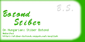 botond stiber business card